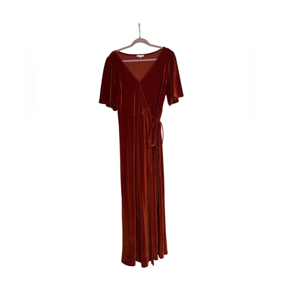 Meghan Velvet Rust Baltic Born Wrap Dress